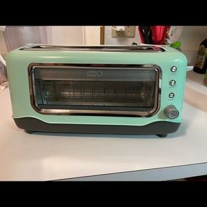 Dash Clear View Toaster in Aqua